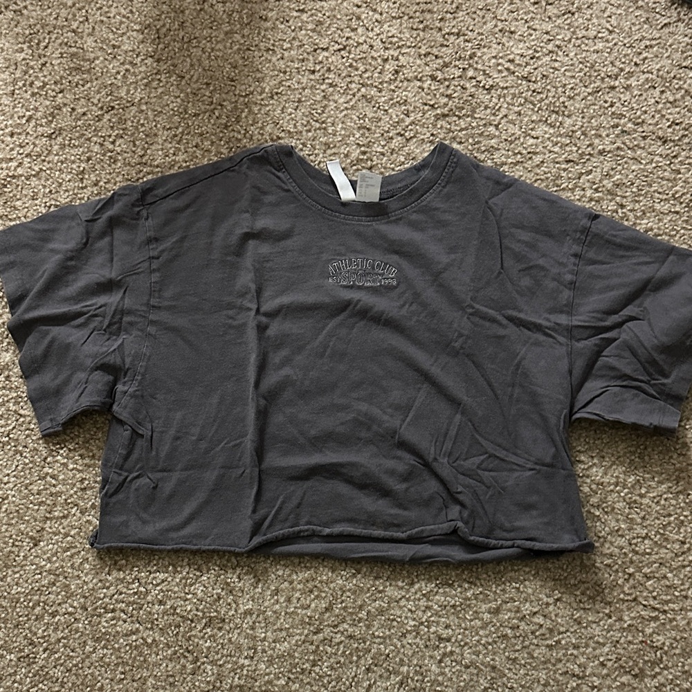 H&M Gray Cropped Top